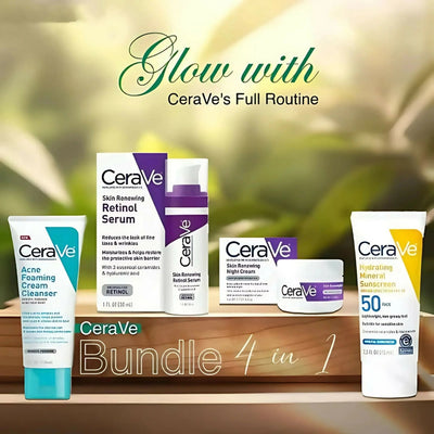 Cerave 4 In 1 Skincare Kit Night Cream for Radiant Skin