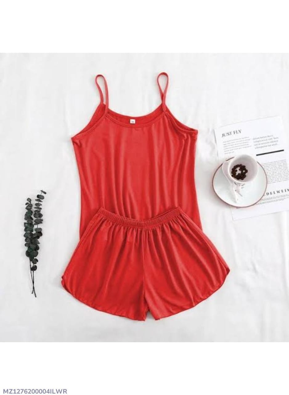 Cotton Jersey Plain Comfortable And Breathable Camisole Set