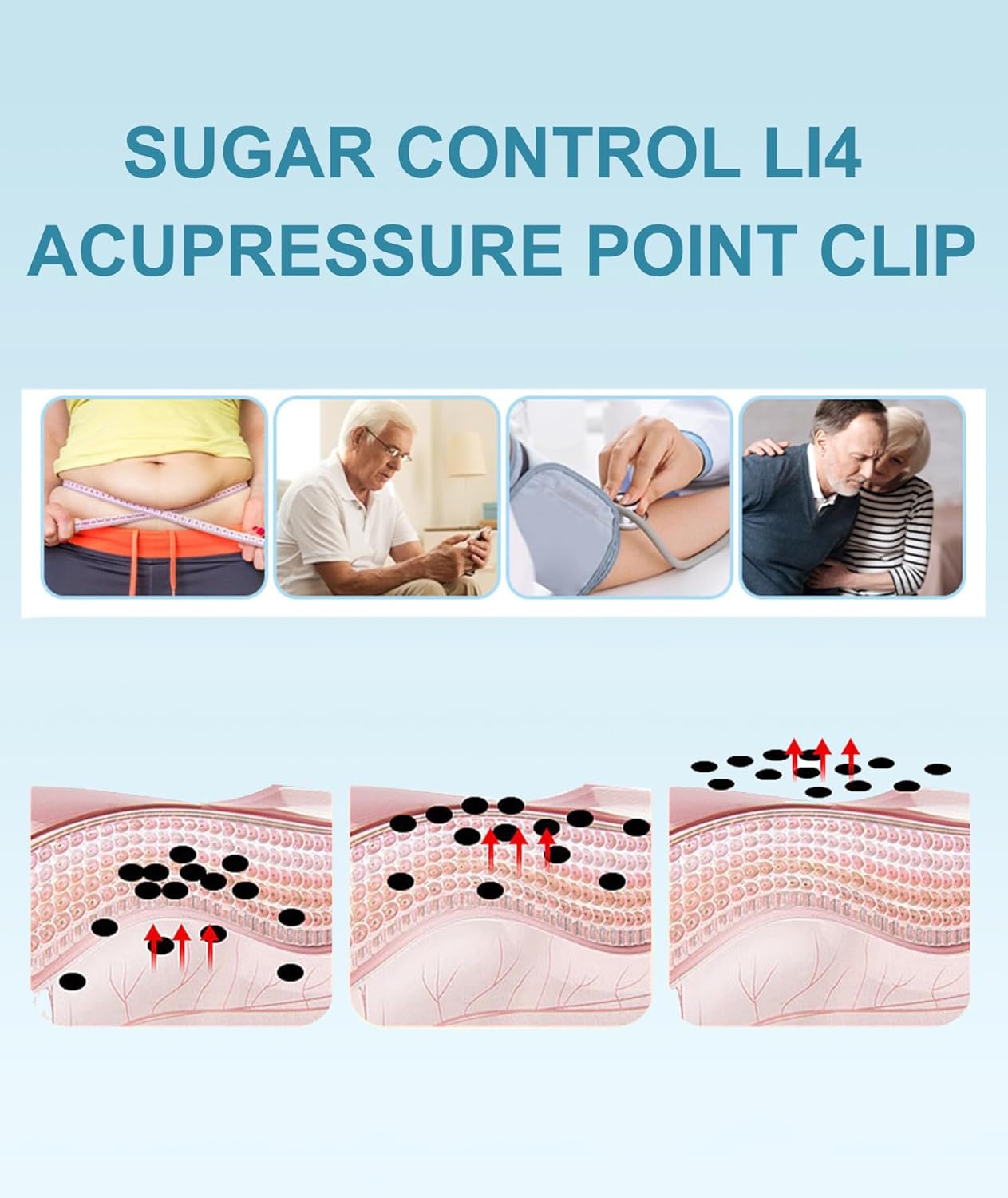 Sugar Control Li4 Acupressure Clip, Sugar Control Acupressure  (Black)