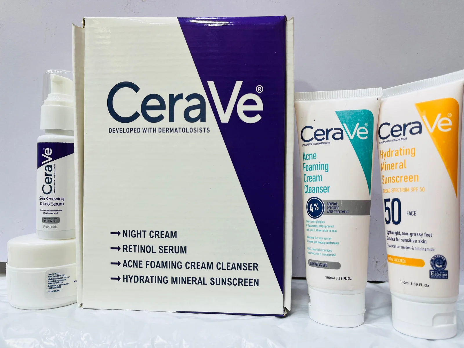 Cerave 4 In 1 Skincare Kit Night Cream for Radiant Skin