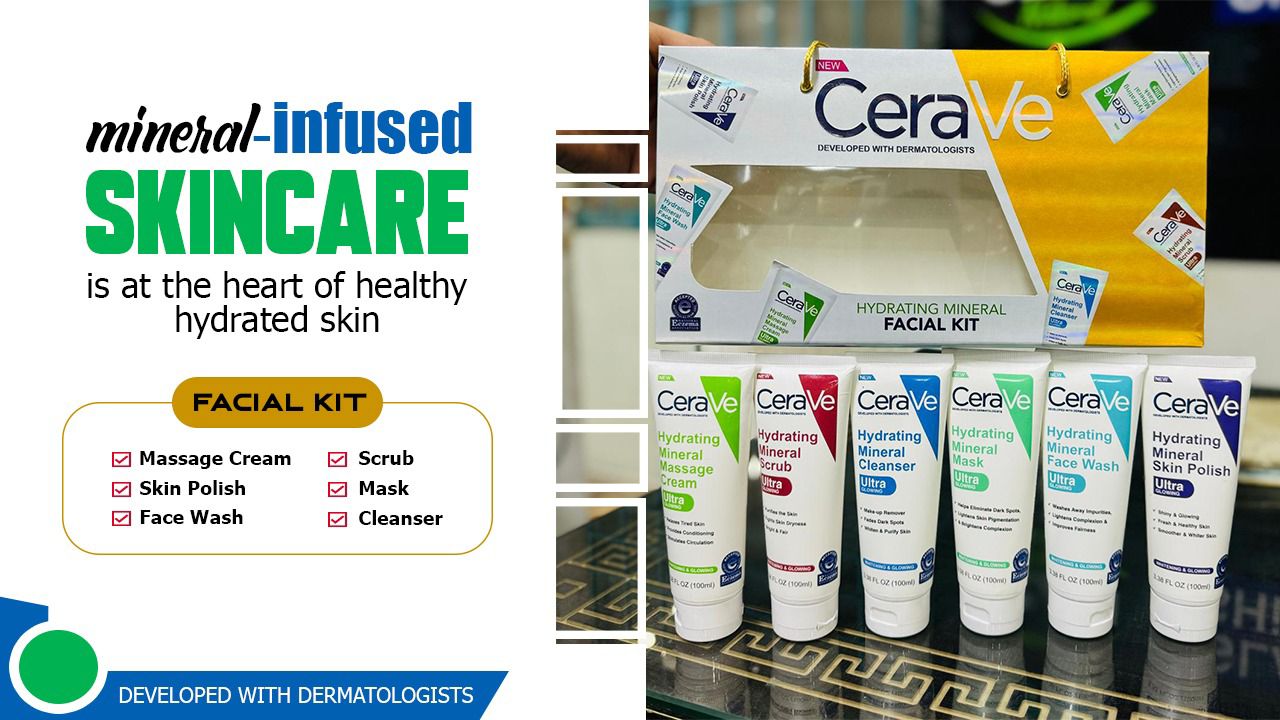 CeraVe Hydrating Mineral Facial Kit Imported Meterial (6pc pack)